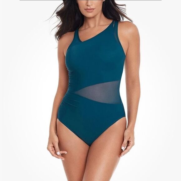 Miraclesuit Azura One-Piece Women's Size 12 One Piece Swimsuit Bathing Suit - Picture 1 of 13